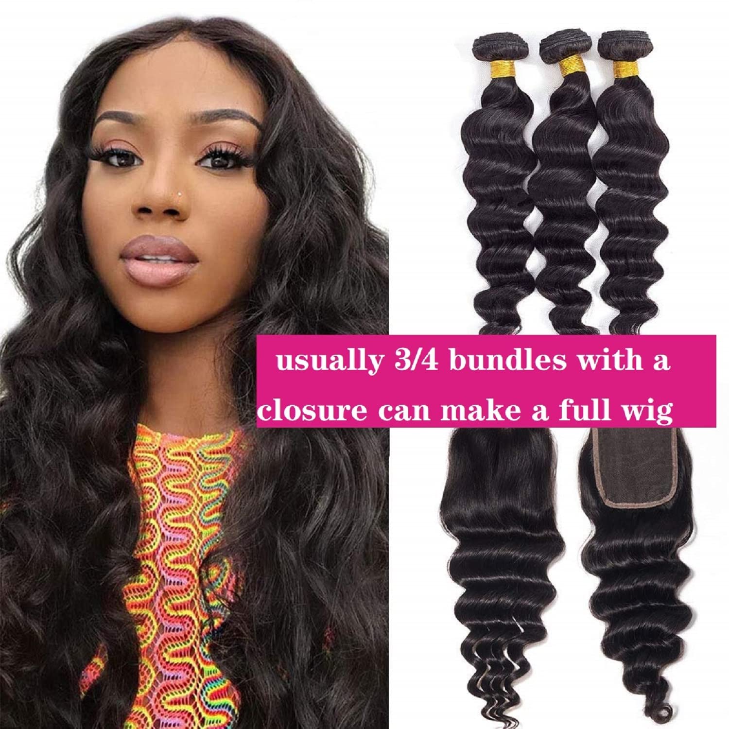 Brazilian Virgin Hair Deep Wave 4 Bundles 12A Brazilian Remy