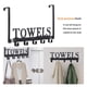 thumbnail image 5 of Cateissary Colgador de toallas de baño de acero inoxidable, colgador de toallas de baño portátil a la moda montado en la pared, gancho trasero Accesorios de baño Negro, 5 of 6