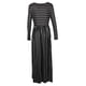 thumbnail image 5 of Vestido maxi a rayas Baoblaze elegante para Mujer manga larga, 5 of 8