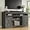Grey, variant on RoyalCraft TV Stand for 65+ Inch TV: Farmhouse Entertainment Center with Storage, Wood TV Console Cabinets with Sliding Barn Door, Tall Media with Adjustable Shelves for Living Rooms, Gray