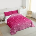 thumbnail image 3 of Castle Fairy Kids Glitter Print Twin Comforter Sets,Abstract Gradient Bedding Set, 3 of 8