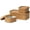 Camel, variant on Fluted Cardboard Storage Baskets with Leather-Like Lids, Sturdy Stackable Paper Boxes Decorative Tray,Set of 3 Ivory