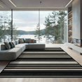 thumbnail image 2 of ODIKA 8'x10' Ultra-Soft Area Rug, Bold Stripe Bands Slim Pinstripe Doormat Layering Striped None Washable, Bare feet friendly, Silk-Touch for Bedroom, Under Sectional, 2 of 7