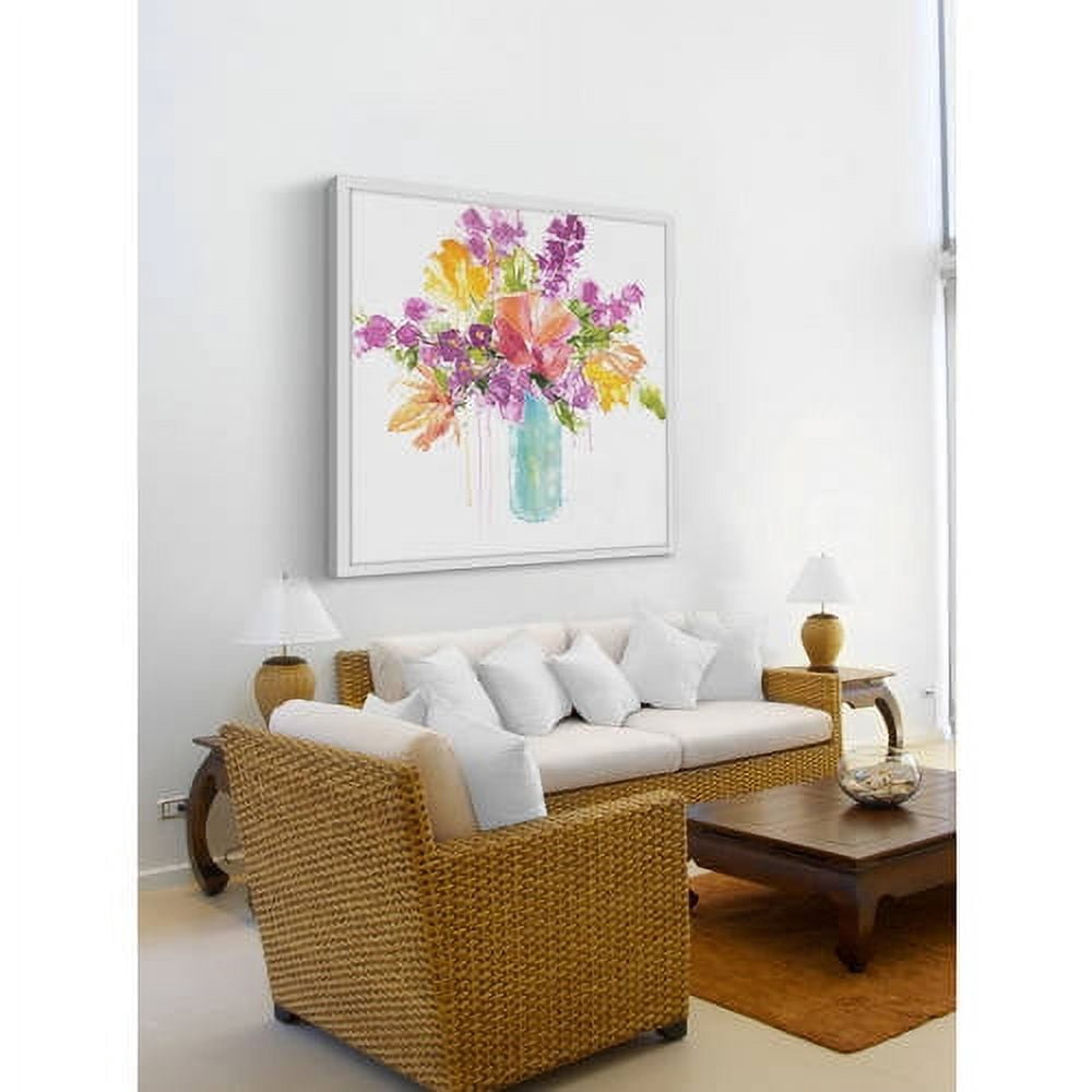 Marmont Hill - "Tropical Blooms" by Julie Joy Framed Painting Print