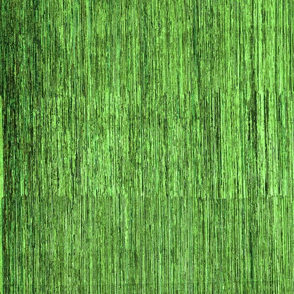 Ahgly Company Indoor Square Abstract Green Modern Area Rugs, 3' Square