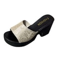 thumbnail image 3 of Taqqpue Wedge Sandals for Women , Dressy Summer Wedges Sandal Office Breathable Dress Shoes Casual Hollow Out Open Toe Low Heel Comfortable Sandal Work Sandals for Women, 3 of 10