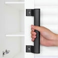 thumbnail image 2 of 2Pcs/Set Sliding Door Handles Easy Install Garage Barn Modern Kitchen Aluminum Showcase Dr (White), 2 of 5