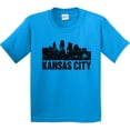 thumbnail image 3 of Inktastic Kansas City Skyline Grunge Youth T-Shirt, 3 of 5