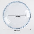 thumbnail image 2 of HLONK 6 Pack 12” Gold Clear Acrylic Round Charger Plates With Beaded Rim Dinner Charger Plates, 2 of 11