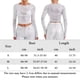 thumbnail image 2 of Blusa Mangas Largas Top corto con cuello redondo para mujer, Top ajustado informal Sexy, ropa de discoteca ajustada Kuymtek Gris claro T M para Mujer, 2 of 9