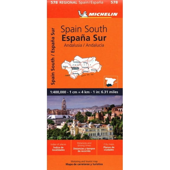 Maps/Regional (Michelin): Spain: Andalucia Map 578 (Edition 11) (Sheet map, folded)