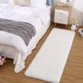 thumbnail image 3 of Fluffy Runner Rugs 2 x 6ft Soft Shag Rug 2x6 Feet Plush Area Rug Carpet Non-Slip Nursery Dorm Fuzzy Bedside Rug Kids Room Home DecorWhite, 3 of 8