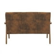 thumbnail image 7 of Loveseat Sofa, 44" Modern Microsuede Upholstered Loveseat with Solid Wood Frame, 2 Seater Couch Small Sofa Deep Seat for Living Room Bedroom Waiting Room, Coffee, 7 of 7