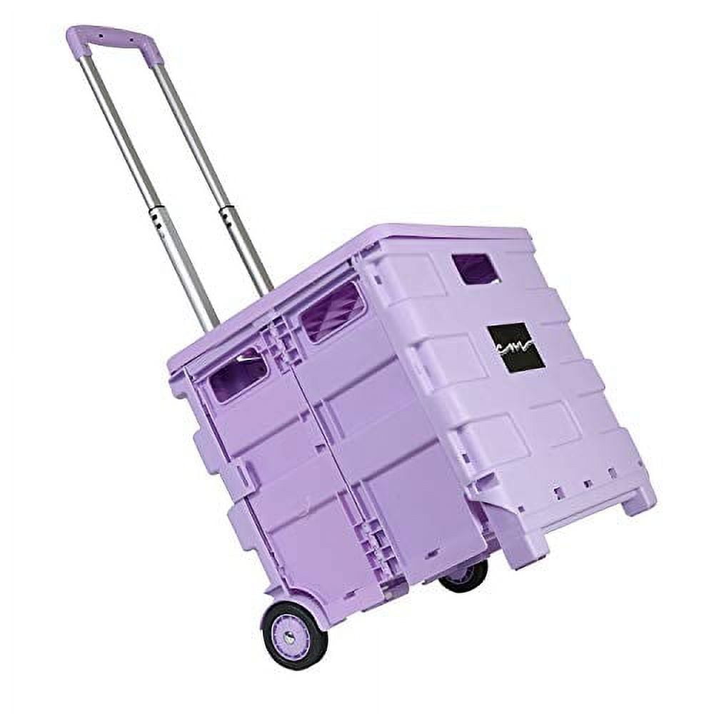 Everything Mary Collapsible Storage Cart for Crafts & Supplies, Purple