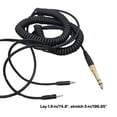 thumbnail image 5 of 3.5mm to 2x2.5mm Headset Cable with 6.35mm Adapter for Tracks V10 V12X3 Headphones Coiled Wire 74.8in Unstretch Length, 5 of 7