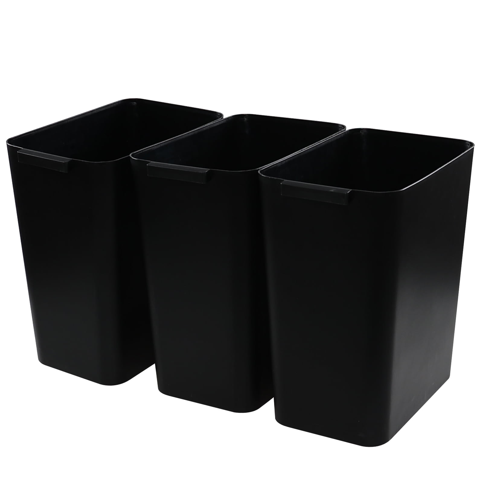 Teyyvn 3Pack Plastic Trash Can, Commercial Office Wastebasket, 4.5