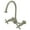 Brushed Nickel, variant on Kingston Brass KS1291AX Restoration Wall Mount Bridge Kitchen Faucet, Polished Chrome