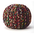 thumbnail image 3 of Butler Specialty Lulu Multicolor Braided Pouffe in Brown, 3 of 3