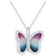 thumbnail image 5 of Believe by Brilliance Women's Crystal Butterfly Set in Fine Silver Plated Brass, 5 of 6