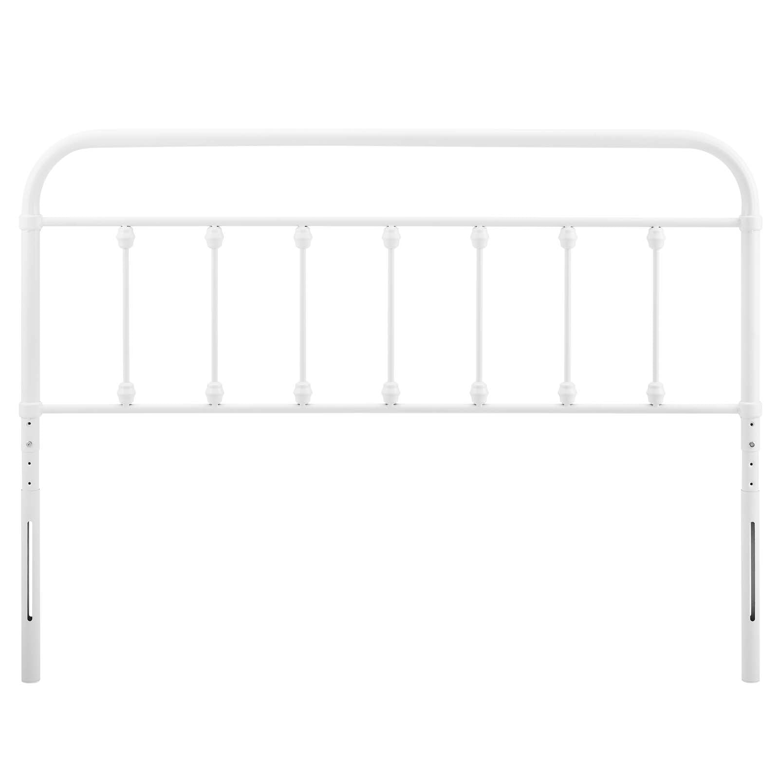 Modway Sage Full Modern Powder Coated Iron Headboard in White Finish
