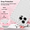 thumbnail image 3 of Cute Phone Case for iPhone 16 Pro Max Case Polka Dot Fashion Aesthetic Design for Women Girls, Slim TPU Shockproof Protective Phone Cover for iPhone 16 Pro Max - White, 3 of 5