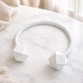 thumbnail image 3 of Pure White Tieback - Flexible Design with Wooden Tips and Faux Leather Covering - Complete Your Window Treatments, 3 of 7
