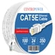 thumbnail image 1 of CENTROPOWER Cables Cable de conexión de red Ethernet Cat5e, cable de Internet blanco de 100 pies para módem, enrutador, PC, consolas de TV, Internet de alta velocidad, 1 of 5