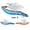 Color D, variant on GRIMPEX 1Pc Fishing Lure Jig 5cm Leech S-Shaped Metal Spoon Fake Bait with Feather Treble Hook for Bass Pike Perch Various Aggressive Fi Color H 10G