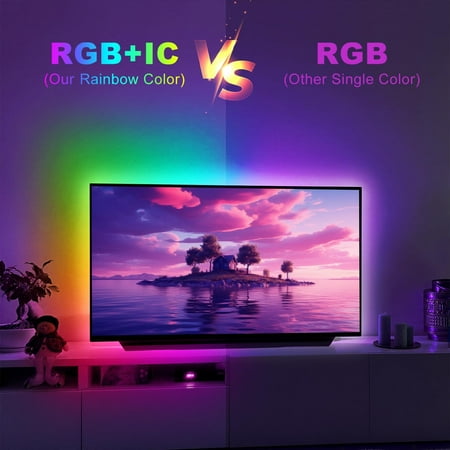 

Usb Led Strip Lights With App Control Remote 32.8Ft Rgb Led Lights For Bed