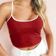 thumbnail image 2 of Sngxgn Camisoles for Women Basic Camis Undershirt Spaghetti Strap Tank Top( RED,XL), 2 of 4