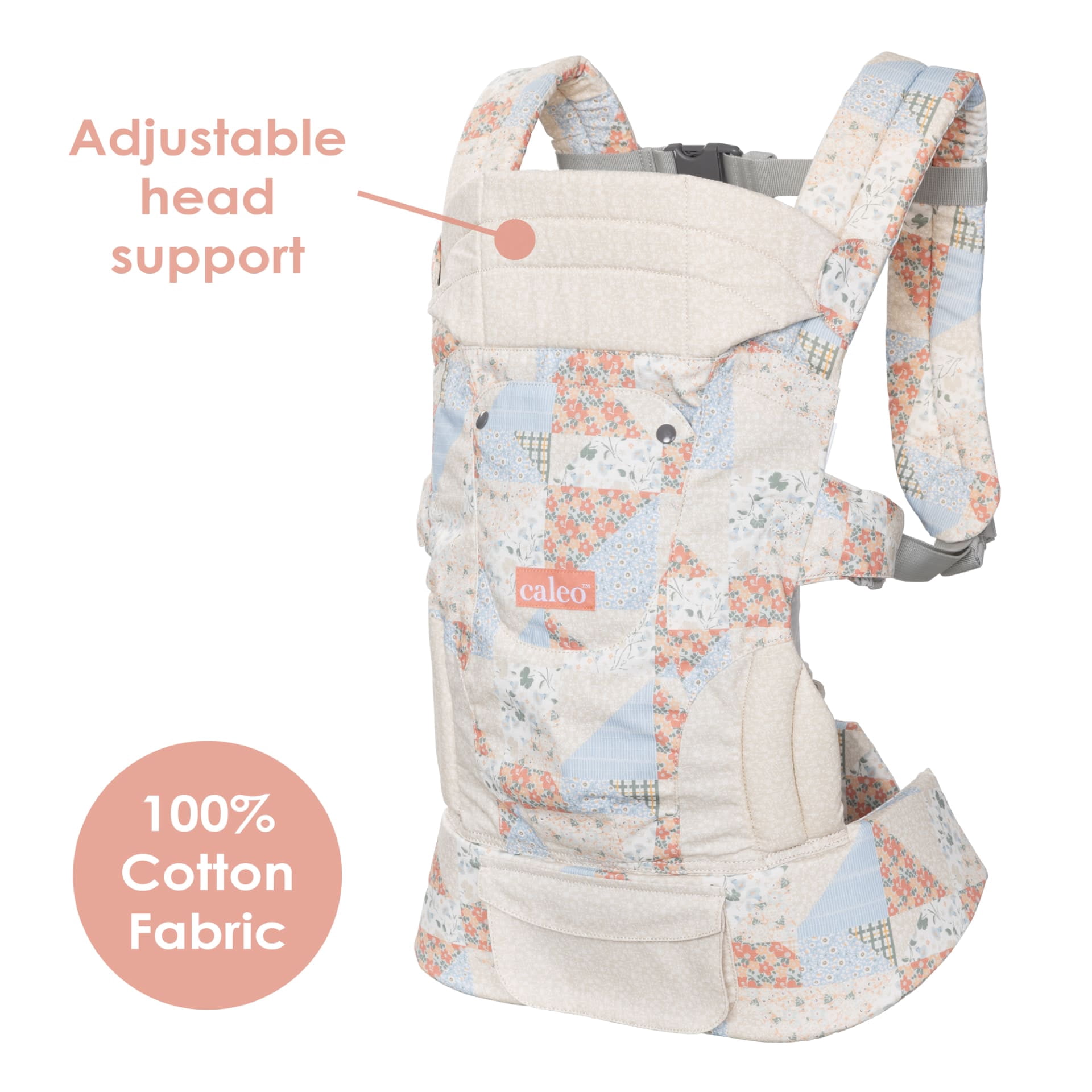 Baby Trend Caleo Charm Deluxe 3-in-1 Newborn Soft Carrier, Eden