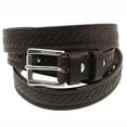 thumbnail image 2 of Mens Orion Leather 1 1/8 Sunset Brown Harness Leather Belt Embossed, 2 of 4
