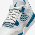thumbnail image 6 of Air Jordan; Athletic Shoes + Retro + Unisex Kids +, + Off White / Military Blue +, + 4, 6 of 8
