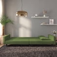 thumbnail image 5 of vidaXL 2-Seater Sofa Bed with Two Pillows Dark Green Velvet, 5 of 9