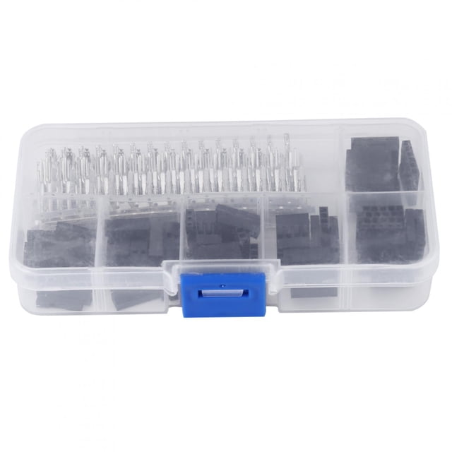 Candeon Kit de conectores-370pcs Kit de terminales de Carcasa de Conector de Pin de Puente de Cable y Pines de crimpado M/F