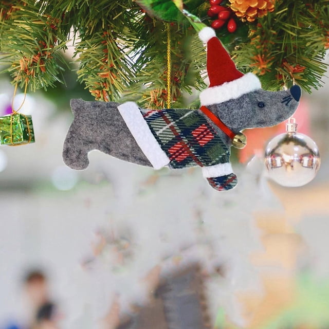 Xihbxyly Oferta de Hoy Adorno Colgante para Ventana con Forma de Perro Salchicha para Árbol de Navidad, 1 Pieza
