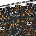 thumbnail image 3 of Funny Halloween Shower Curtain with Cartoon Ghosts, 72x72 Inch Cute Spooky Decor - Waterproof Fabric with 12 Hooks for Family Bathroom, 3 of 6