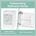 thumbnail image 3 of Vale Modern 20" Bathroom Vanity Cabinet with Sink, Soft Closing Door, White, 3 of 13