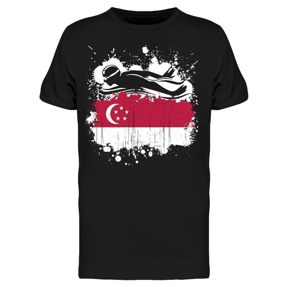 Swimming Team Of Singapore T-Shirt Men -Image by Shutterstock Men T-Shirt, Male Medium