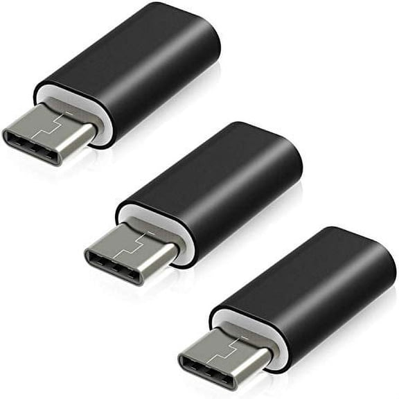 CuWire Lightning To Type C USB Male Cable Connector, 3 Pack