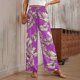 thumbnail image 1 of WILLBEST Pantalones Casuales para Mujer 2024, Estilo Tropical, con Cordón, Cintura Alta, Pierna Ancha, para Un Estilo Relajado y Cómodo. Mediana, 1 of 4