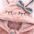 thumbnail image 5 of HAiming Girls Fleece Jackets Warm Thermal Cute Hooded Trendy Bow Button down Coats Fall Winter Loungewear with Pockets, 5 of 6