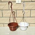 thumbnail image 3 of 4 Pieces Plastic Hanging Flower Plant Pots Chain Basket Planter Red, 3 of 5