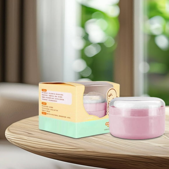 Mbxmh Baby Powder Puff Box, Baby Puff Box Comfortable Body Powder Baby Prickly Heat Powder Box Portable for Baby and Materials, New Arrival!