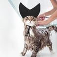 thumbnail image 5 of Waterproof Adjustable Pet Shower Cap with Straps, Cat Dog Ear Protection Bath Cover, Grooming Accessory for Kitten Puppy Small Pets, black, 5 of 5