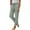 Green, variant on SBYOJLPB Cotton Linen Pants for Women Striped Print Drawstring Elastic Waist Straight Leg Casual Pants