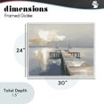 thumbnail image 4 of Stupell Industries Coastal Pier with Two Boats Seascape White Framed Giclee Art, 30 x 24, by Kim Curinga, 4 of 8