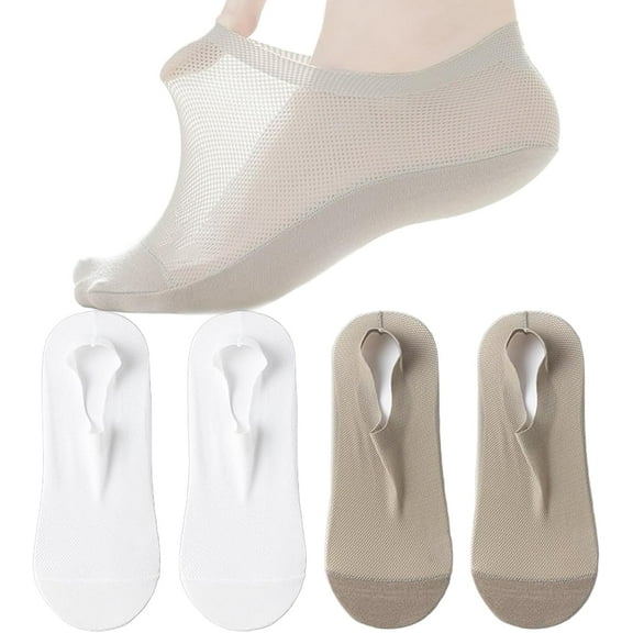 Zeanaturals Ultra Thin Liner Non Slip No Show Socks, No Show Socks Women Men, Soft Breathable Ice Silk Sock
