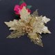 thumbnail image 2 of Flores artificiales huecas Decoración de árboles de Navidad para el hogar (Oro) Likrtyny Para estrenar, 2 of 6