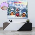 thumbnail image 4 of Hello Welcome Winter The Ski Siberian Husky Snowy Day Tapestry Husky Dog Lover Gifts Wall Hanging Backdrop Home Decor - 13013, 4 of 5